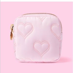 NWT Quilted Hearts Mini Square Pouch - Stoney Clover Lane x Target Light Pink